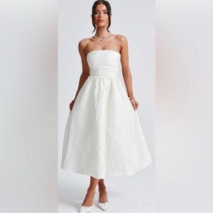 Babyboo "Saoirse" White lace midi dress Size Small